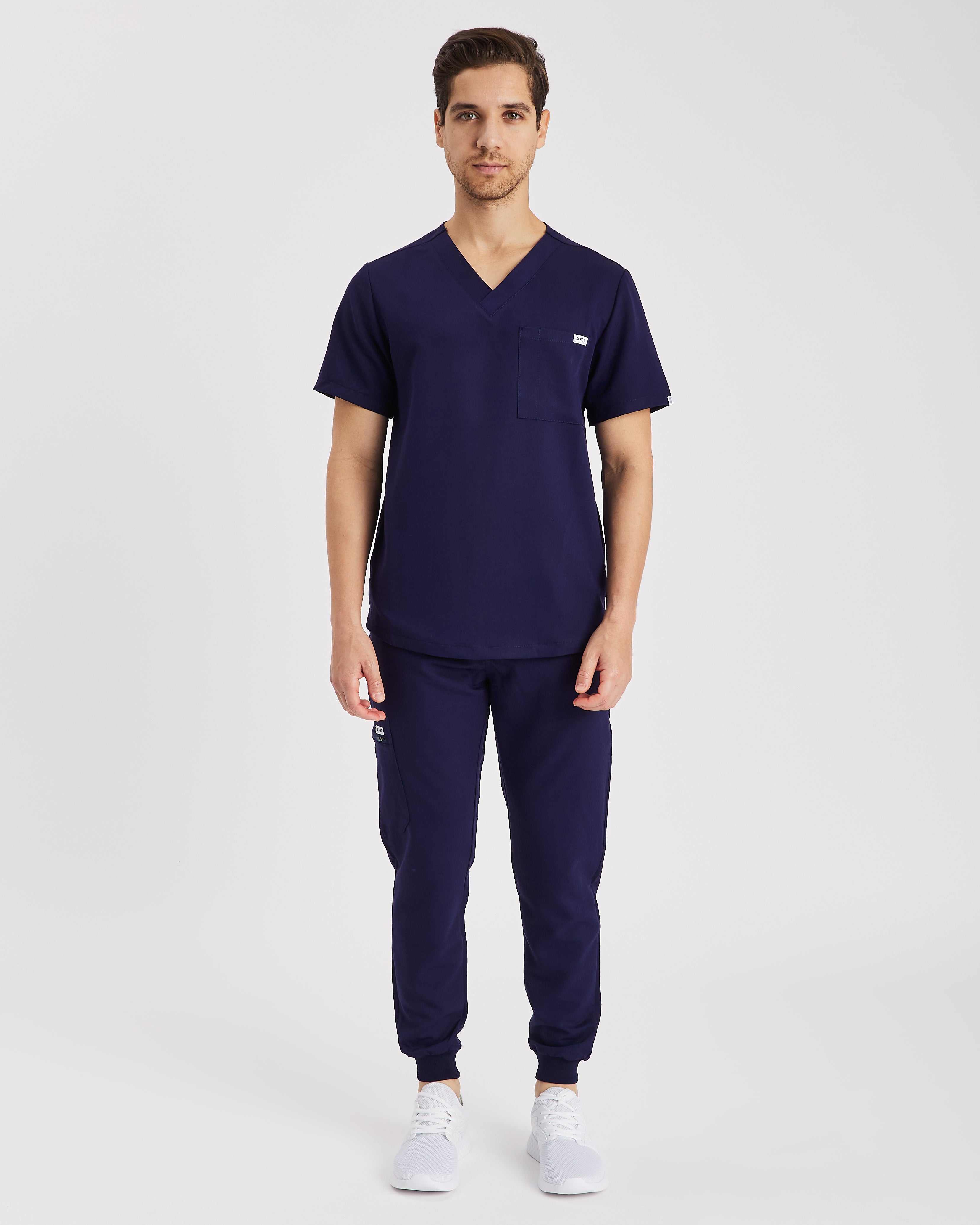 Mens Navy Medical Joggers | Mens Surgical Bottoms in Navy – SCRBS