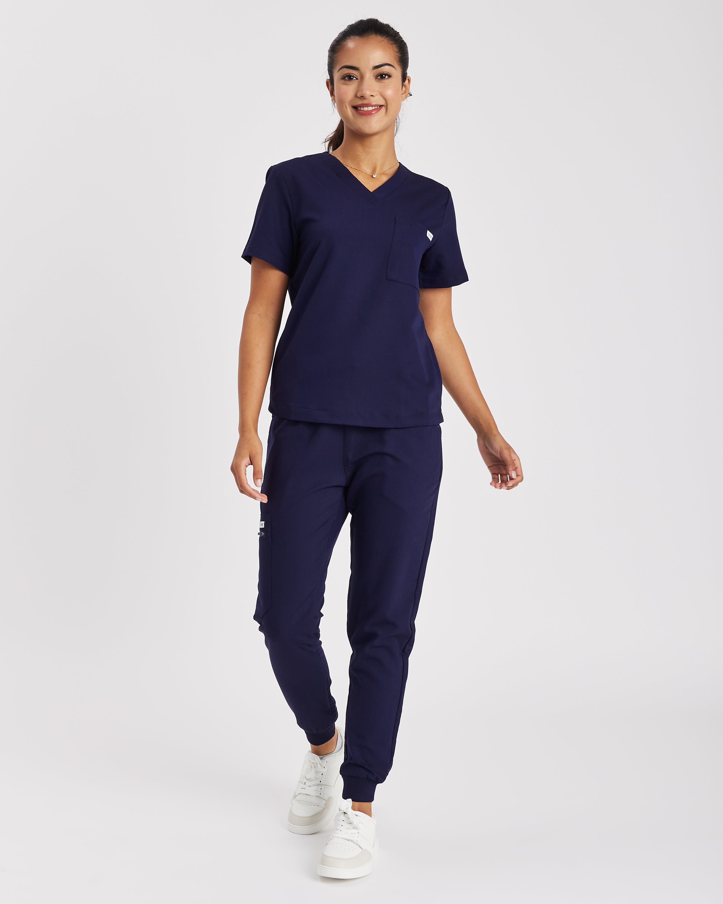 Womens Navy Medical Joggers | Ladies Navy Surgical Bottoms – SCRBS